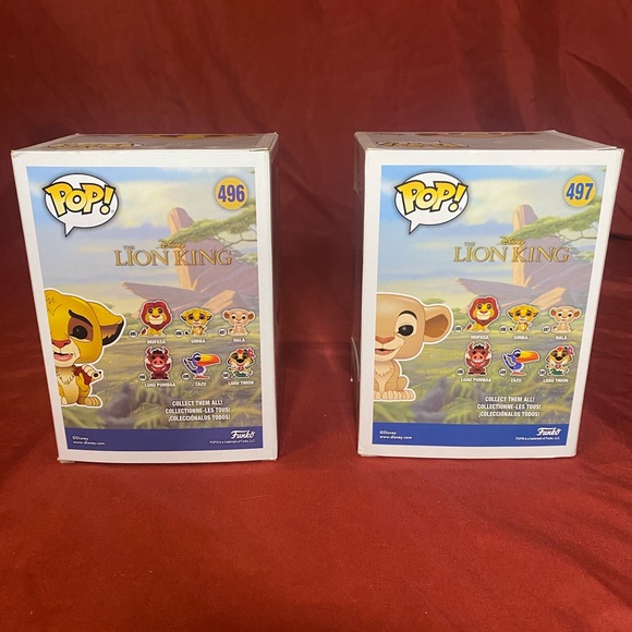 The lion king funko pop set (simba and nala) numbers 496 and 497 - Picture 3 of 6